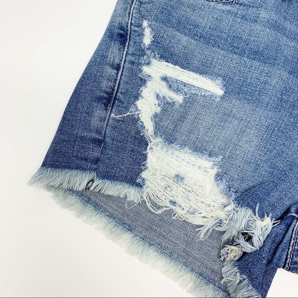 Casual Friday Distressed Denim Shorts S Blue Jean - Picture 5 of 7